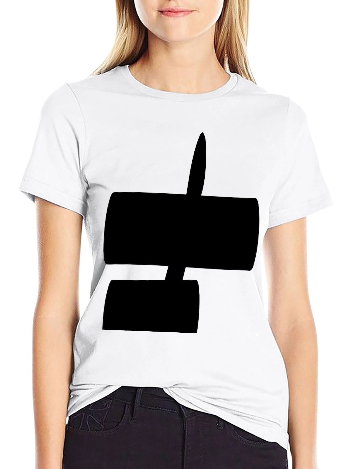 Black Modern Abstract Black Graphic Tee Shirt view 9