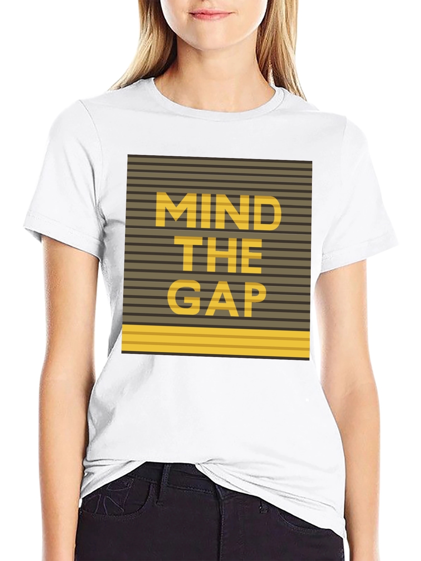 Black Mind The Gap Graphic Tee - Black view 9