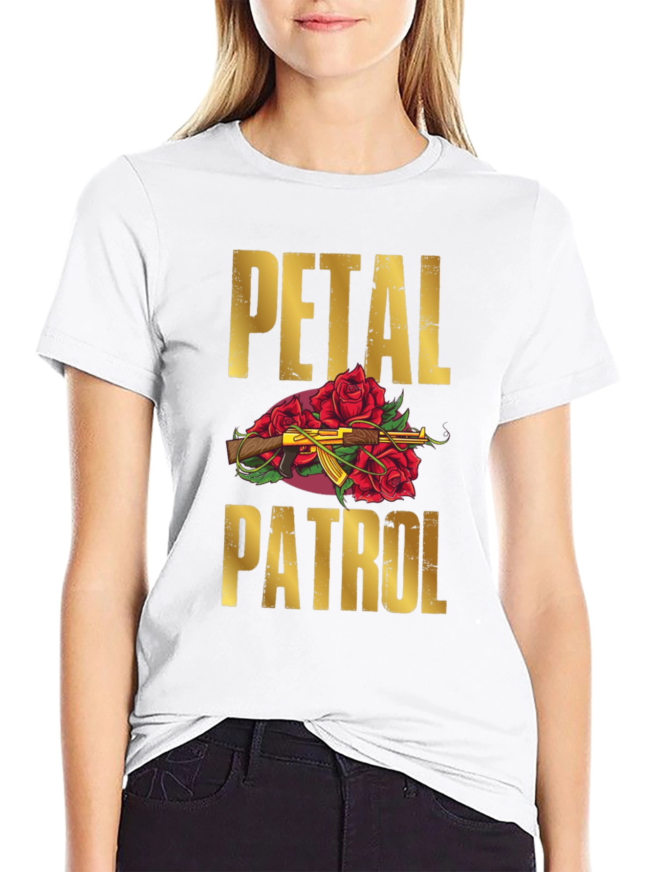Black Petal Patrol Graphic T-Shirt view 9