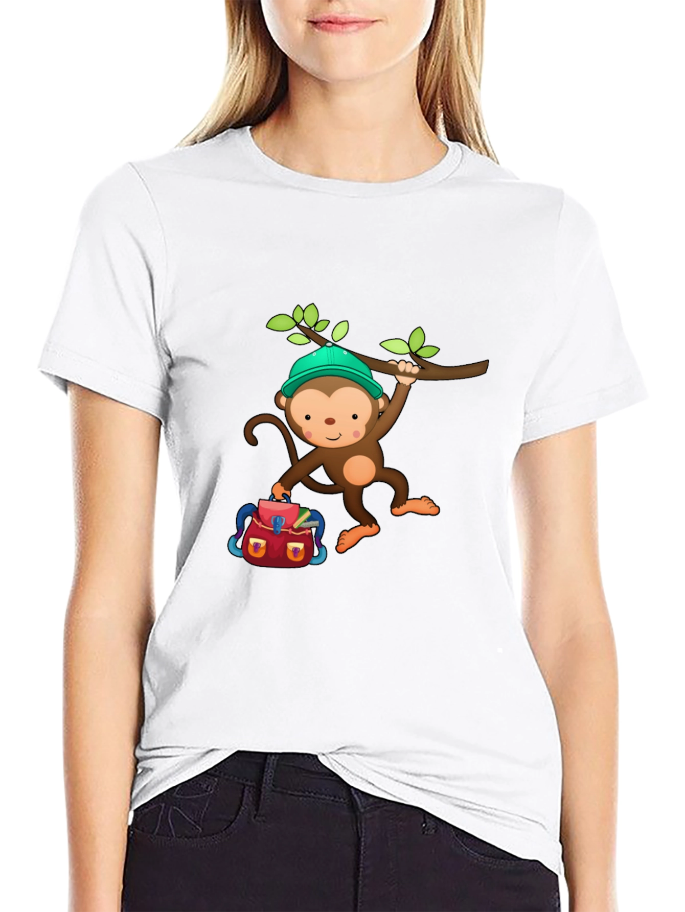 Black Monkey Backpack T-Shirt view 9