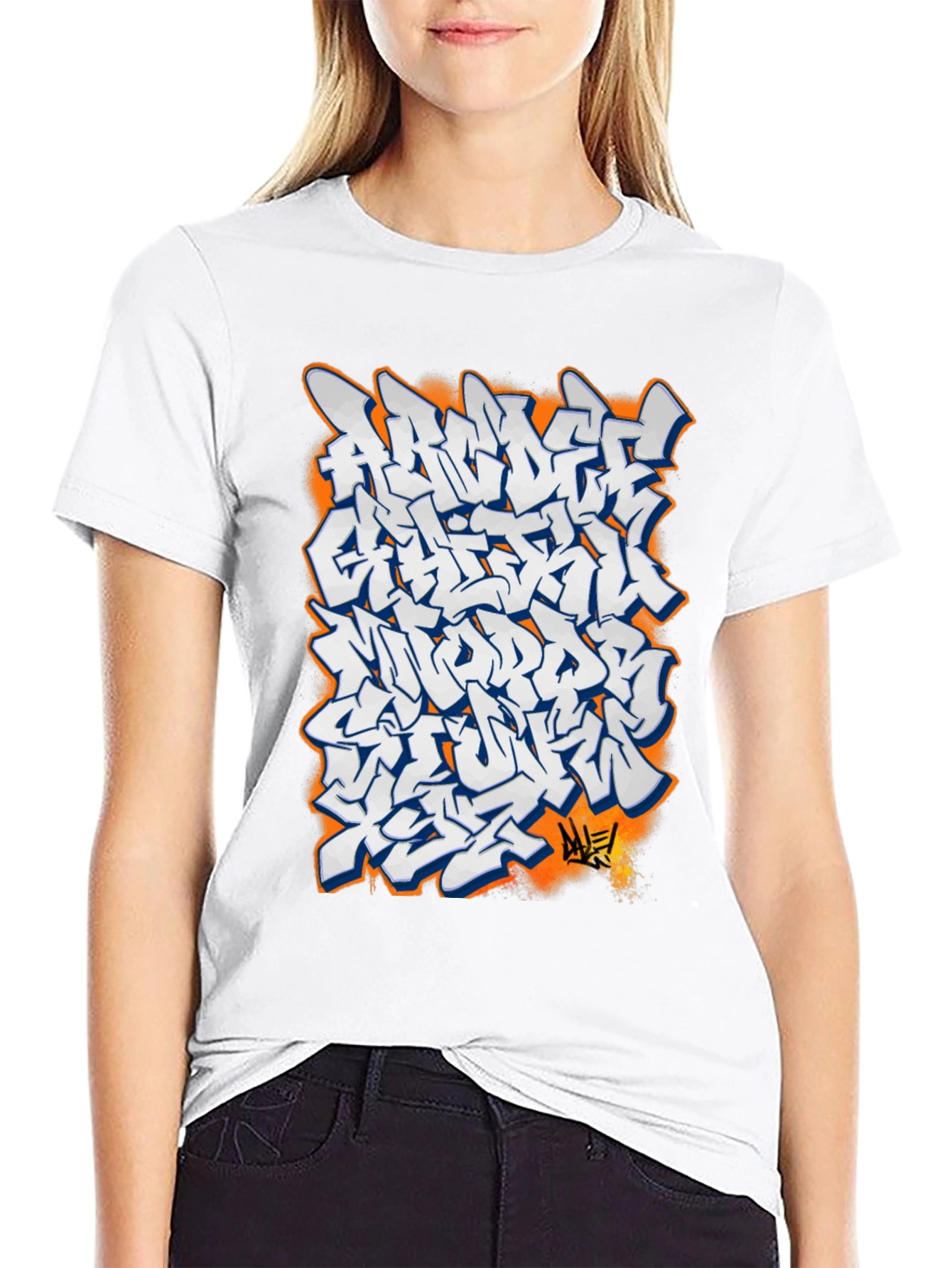 Black Urban Graffiti Graphic Tee - Cool Streetwear T-Shirt view 9