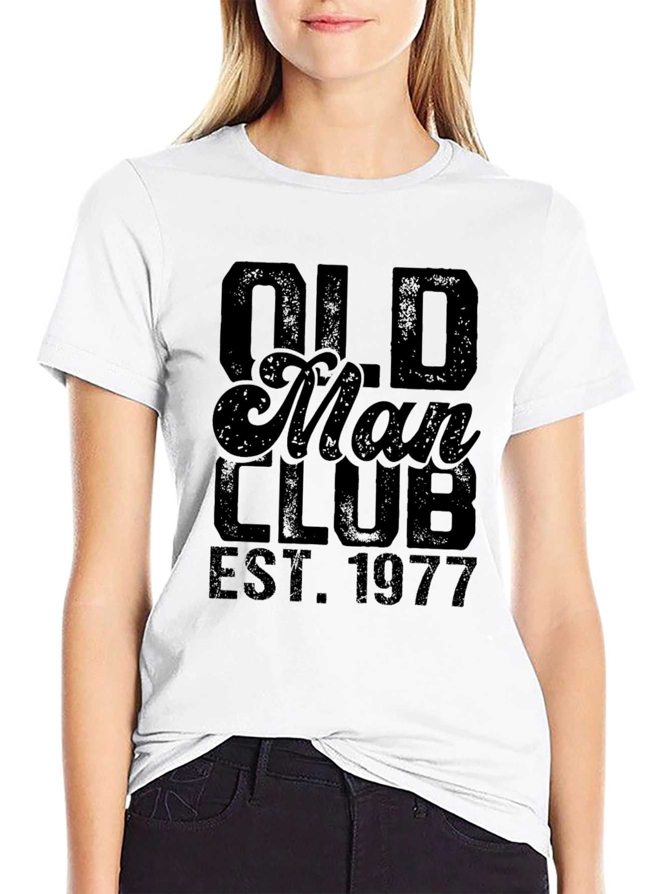 Black Old Man Club EST 1977 Black T-Shirt view 9
