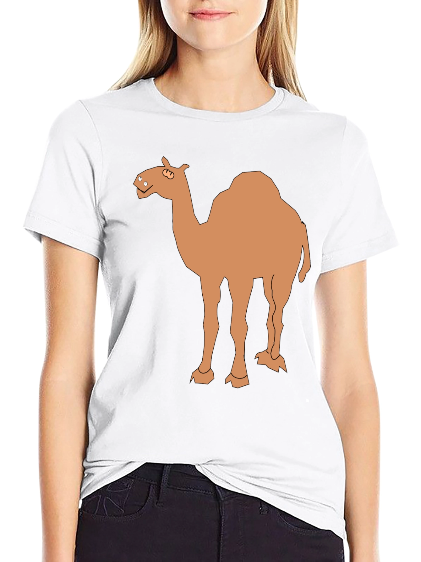 Black Camel Graphic Tee - Black Cotton T-Shirt view 9