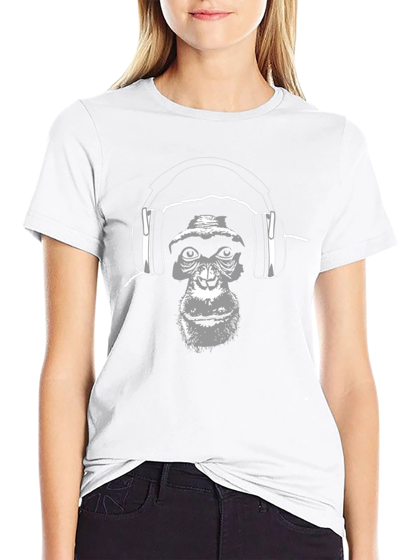 Black Cool Ape DJ Black T-Shirt view 9