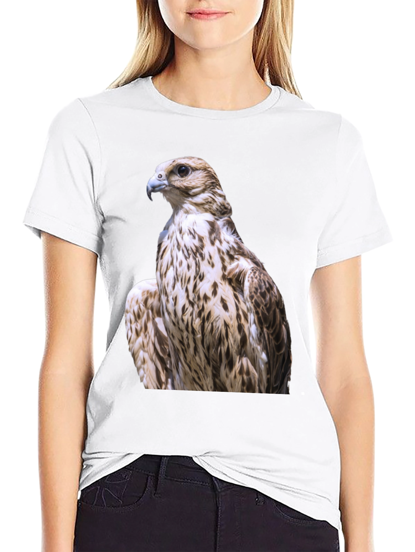 Black Falcon Graphic Tee - Black Cotton Blend view 9