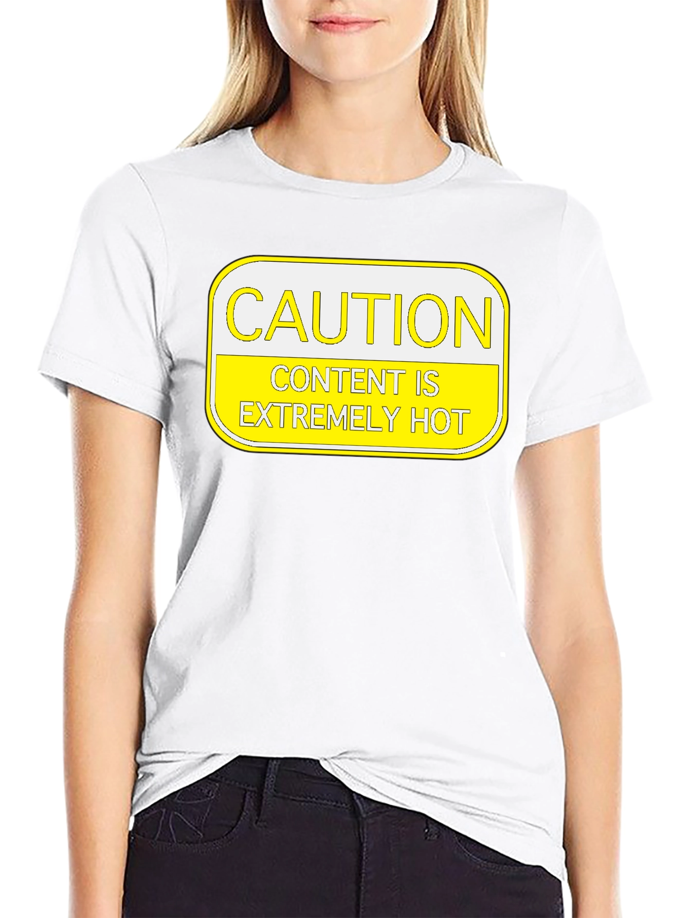 Black Caution: Content Is Extremely Hot T-Shirt view 9