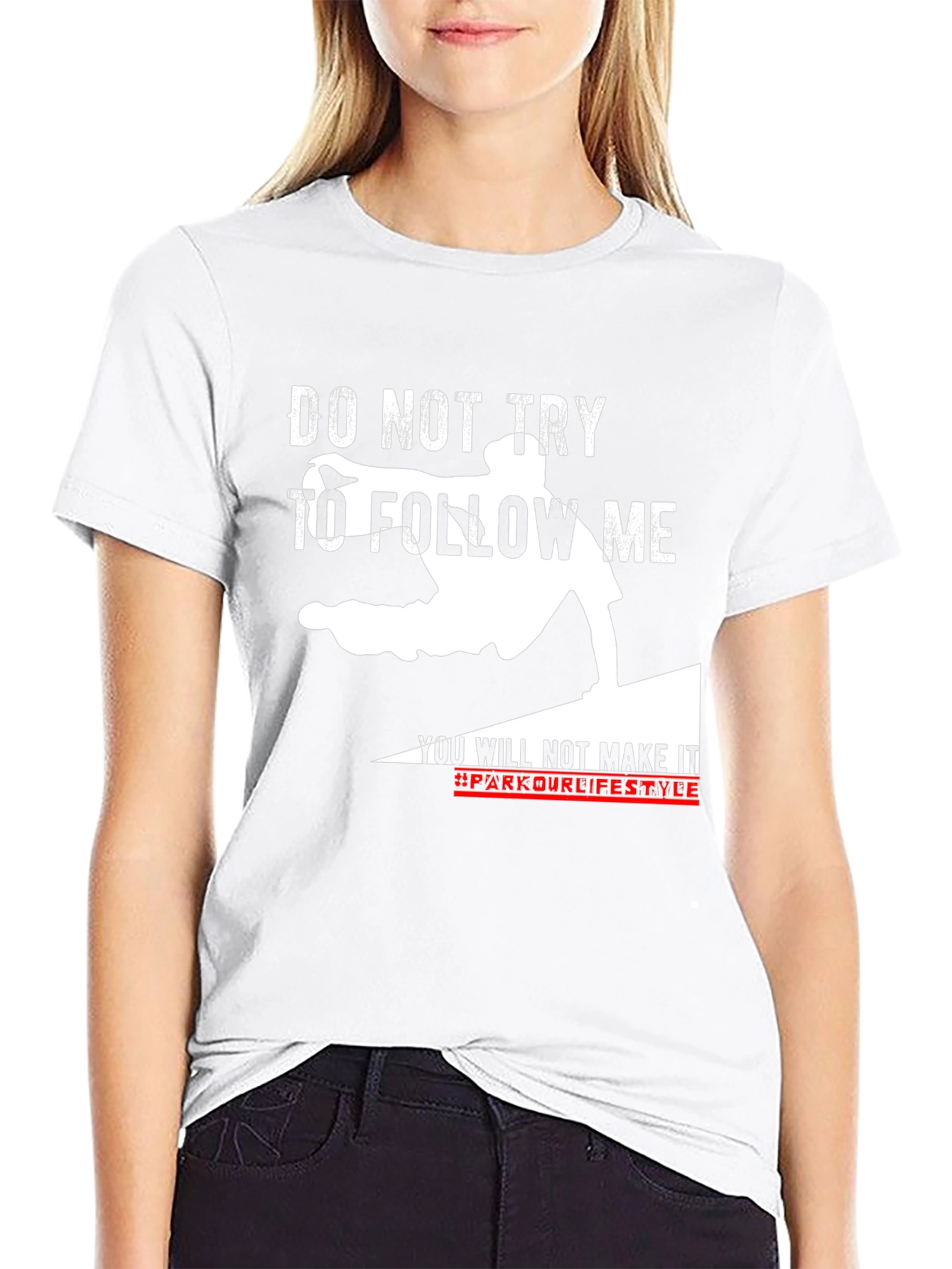 Black Parkour Lifestyle Graphic T-Shirt view 9
