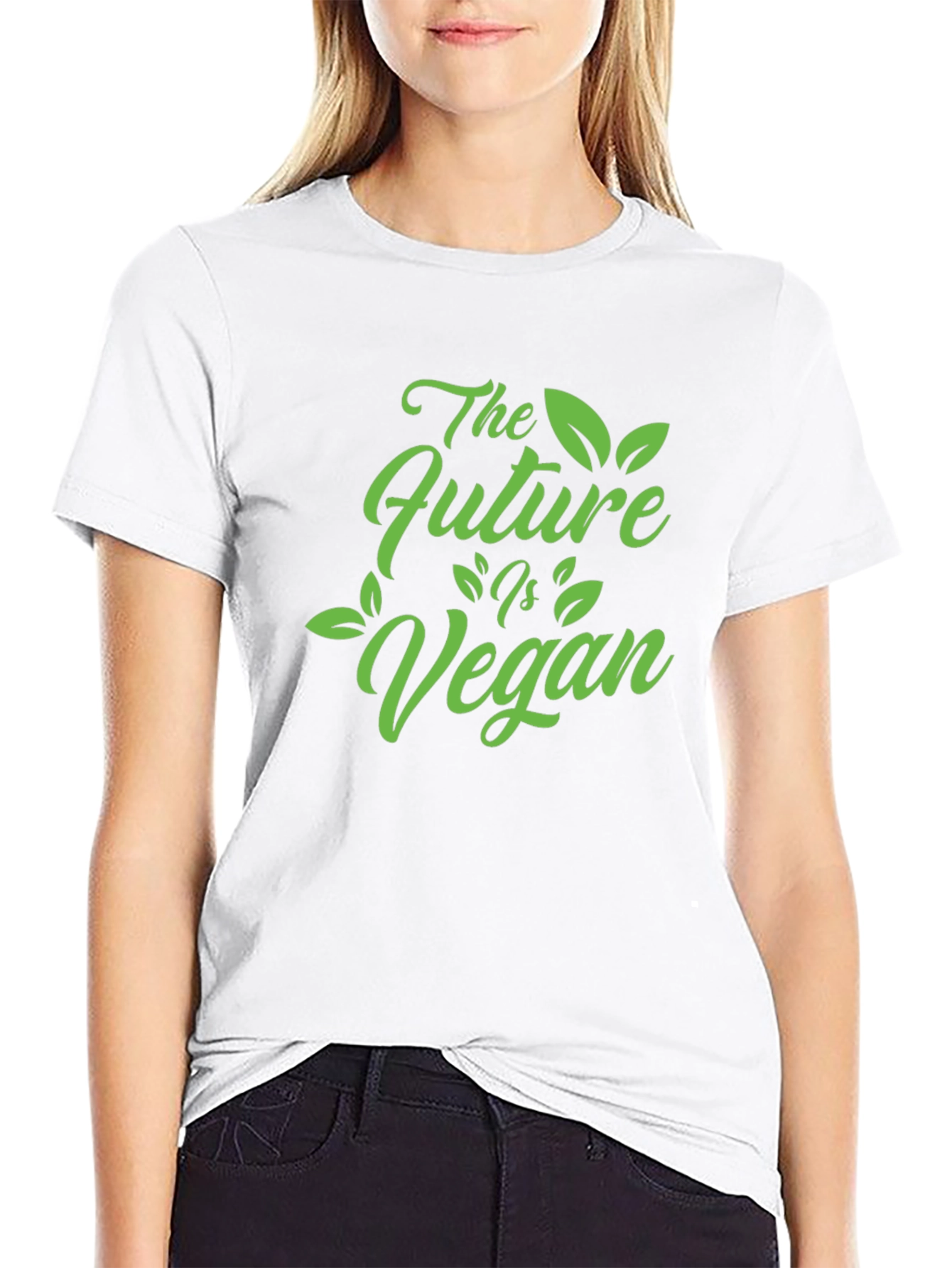Black The Future Is Vegan Black T-Shirt view 9
