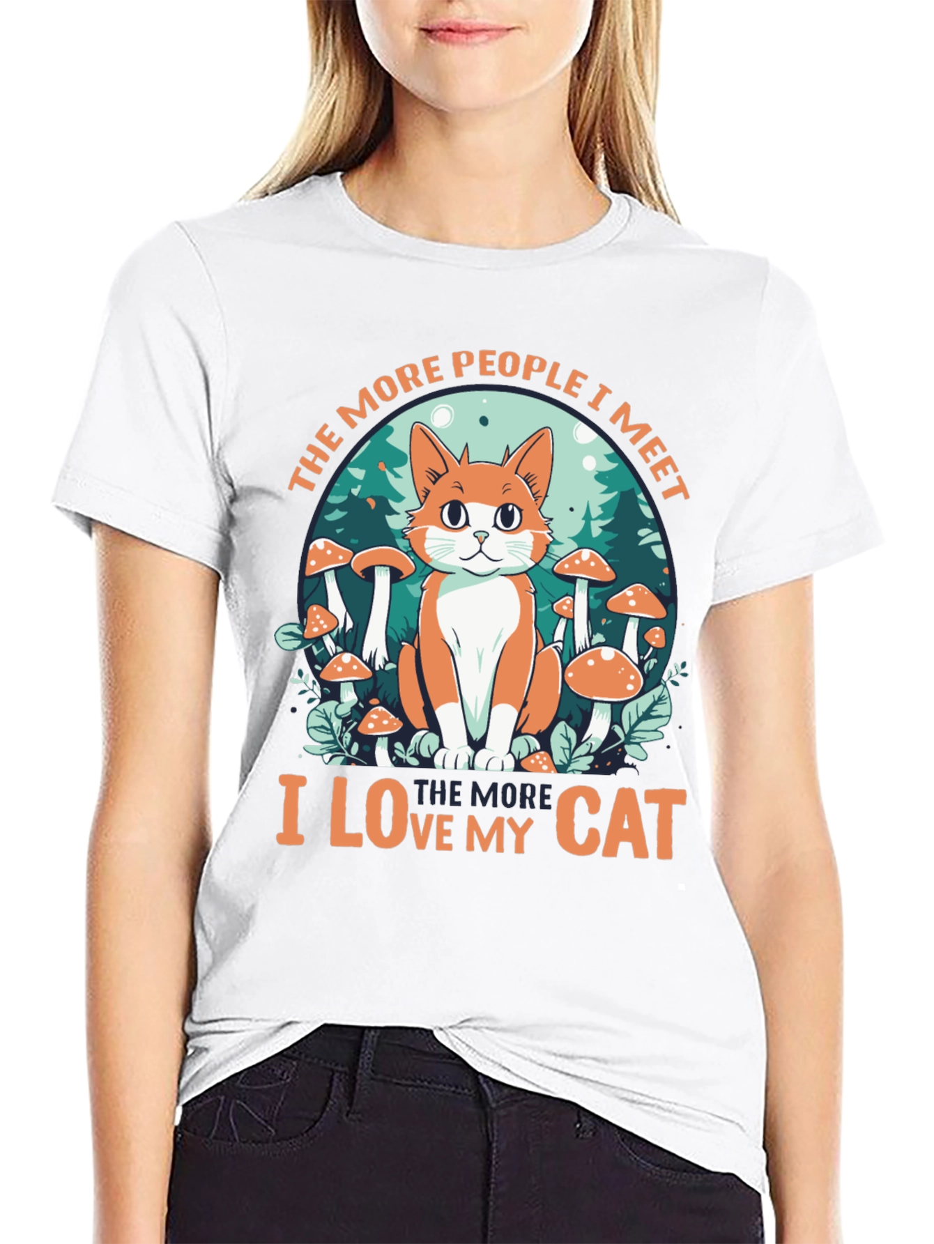 Black Cat Lover Graphic Tee - People vs. Cats! view 9
