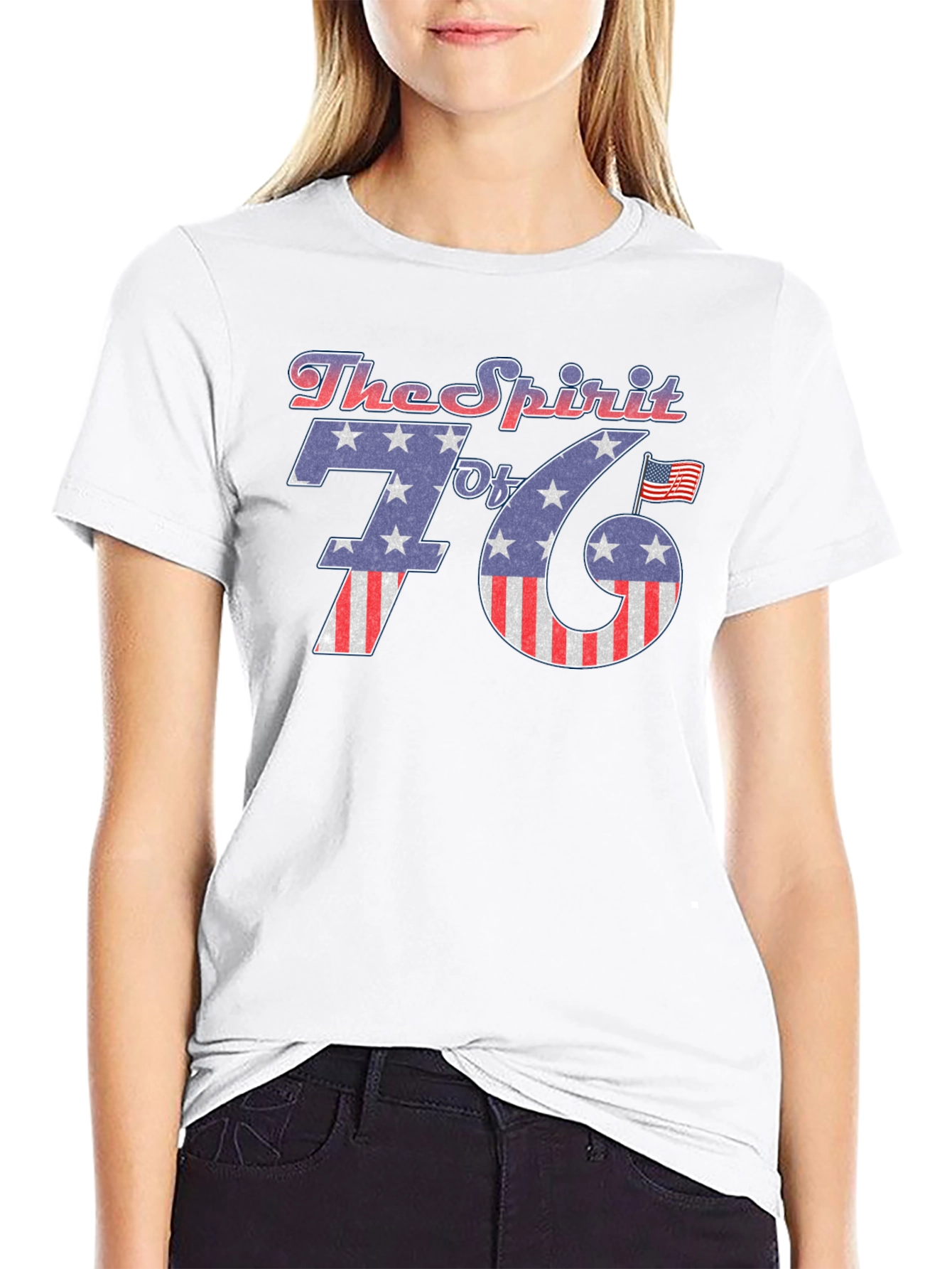 Black The Spirit of 76 Patriotic Graphic Tee view 9