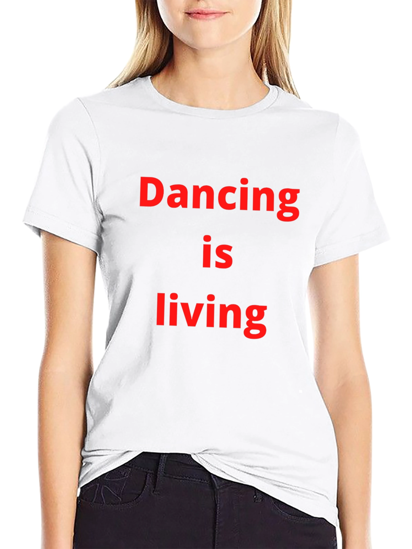 Black Dancing is Living T-Shirt - Black Crew Neck Tee view 9