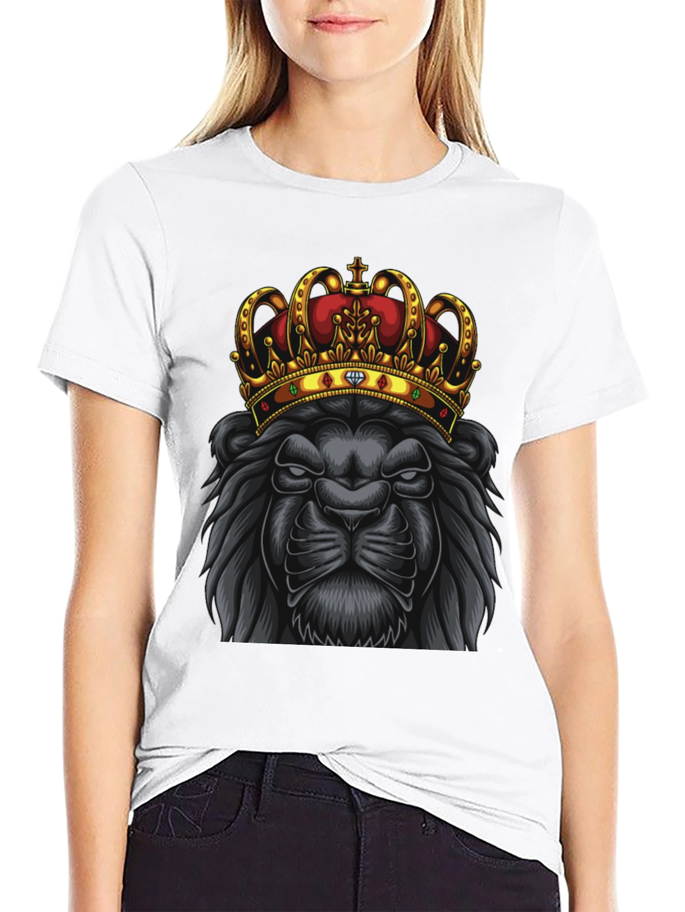 Black Lion King Graphic Tee - Black view 9