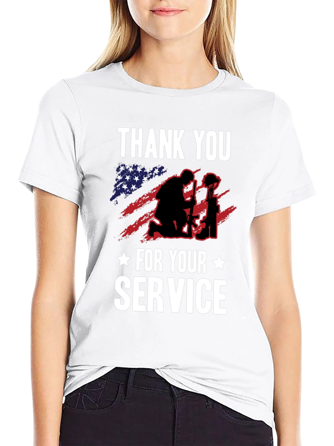 Thank You For Your Service Graphic Tee - 9