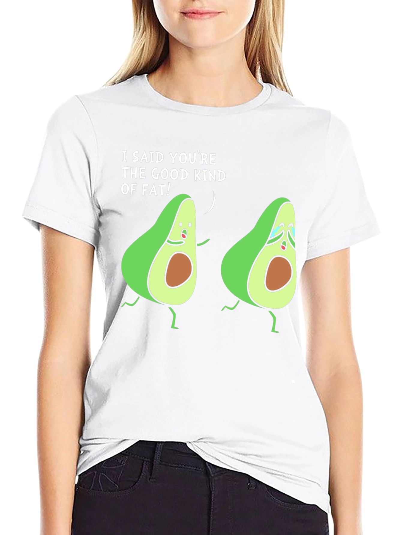Black Avocado Humor Black T-Shirt Good Kind Of Fat view 9