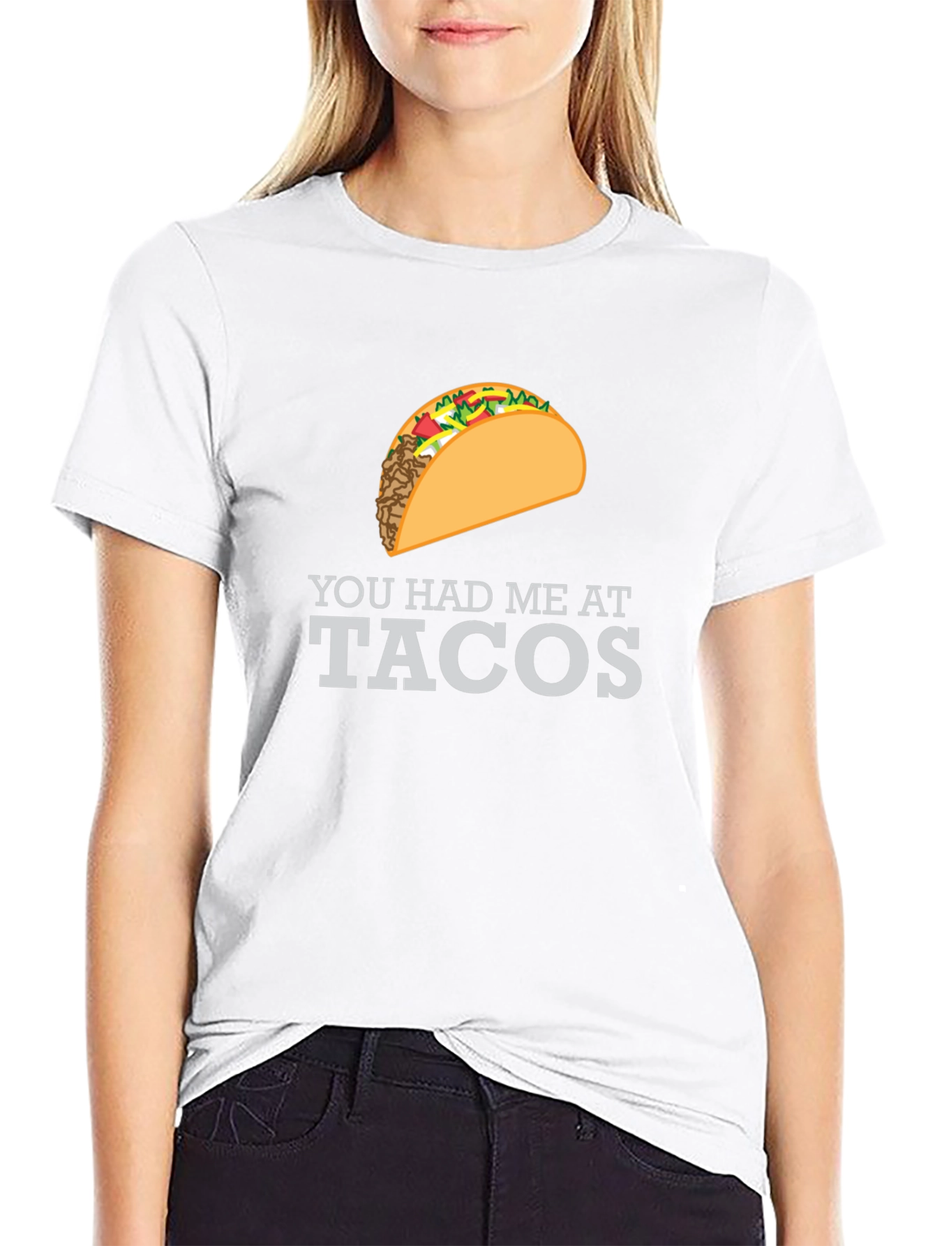 Black You Had Me At Tacos Graphic T-Shirt view 9