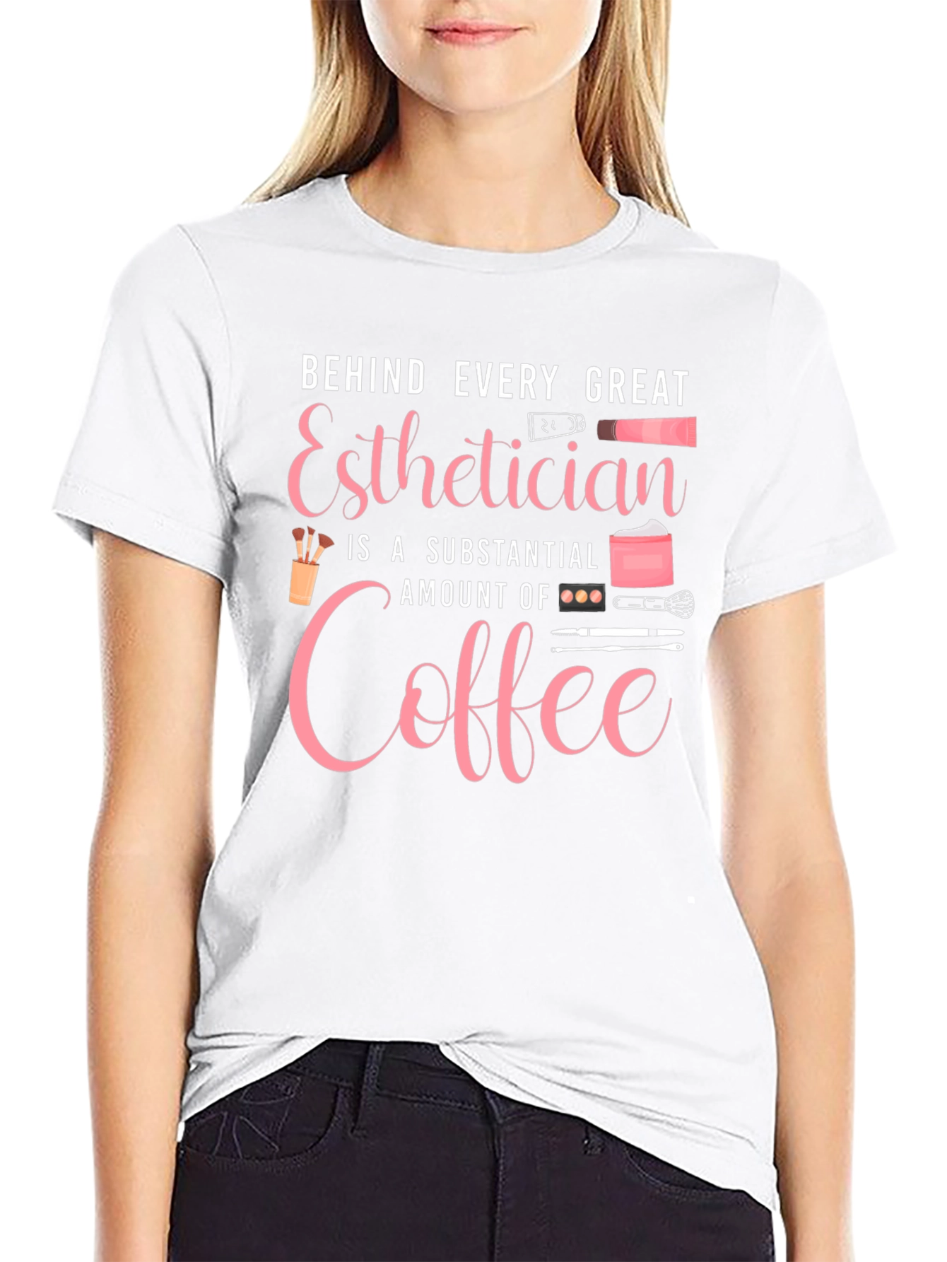 Black Esthetician Coffee T-Shirt - Beauty Pro Tee view 9
