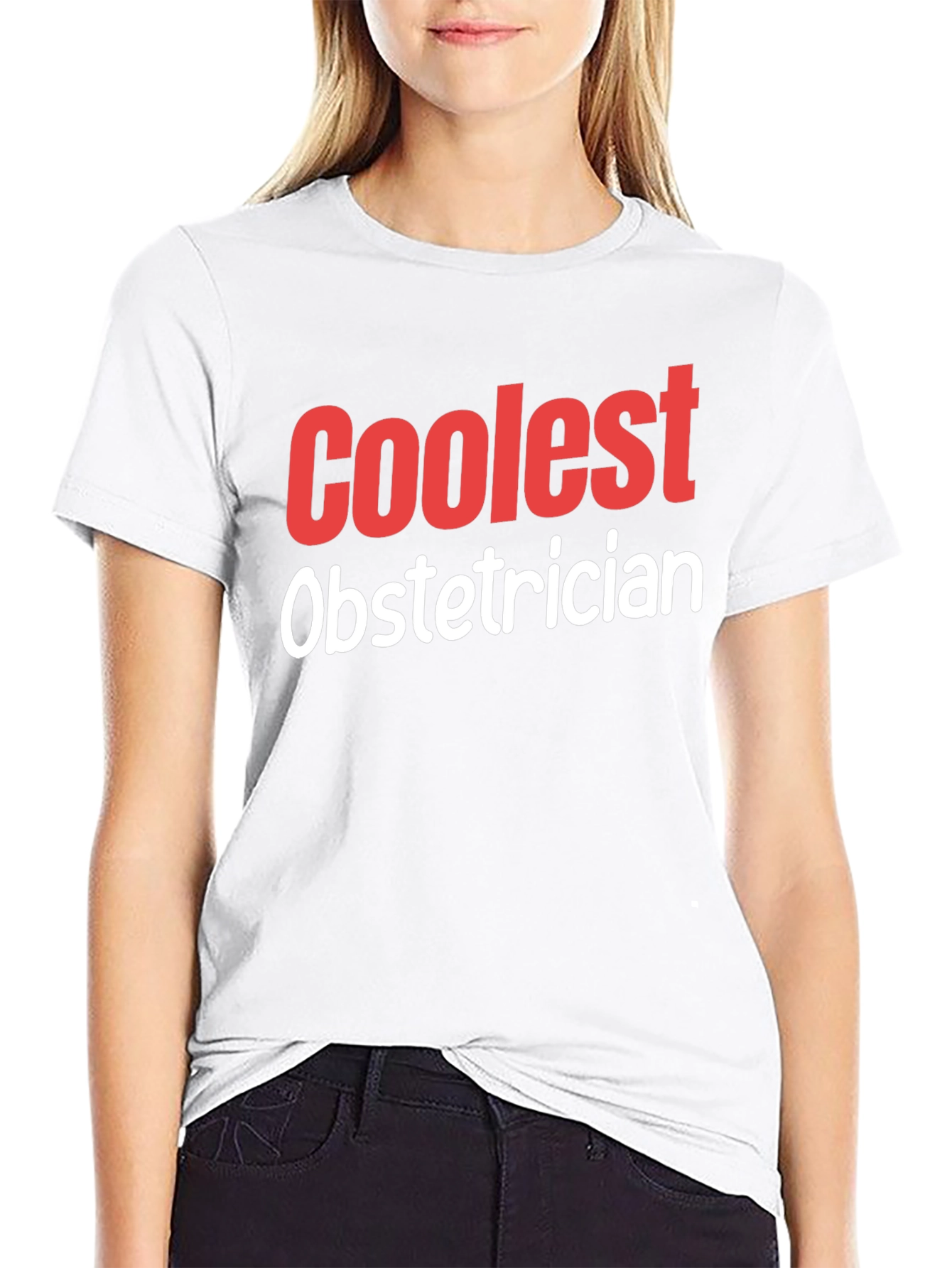 Black Coolest Obstetrician Graphic T-Shirt view 9