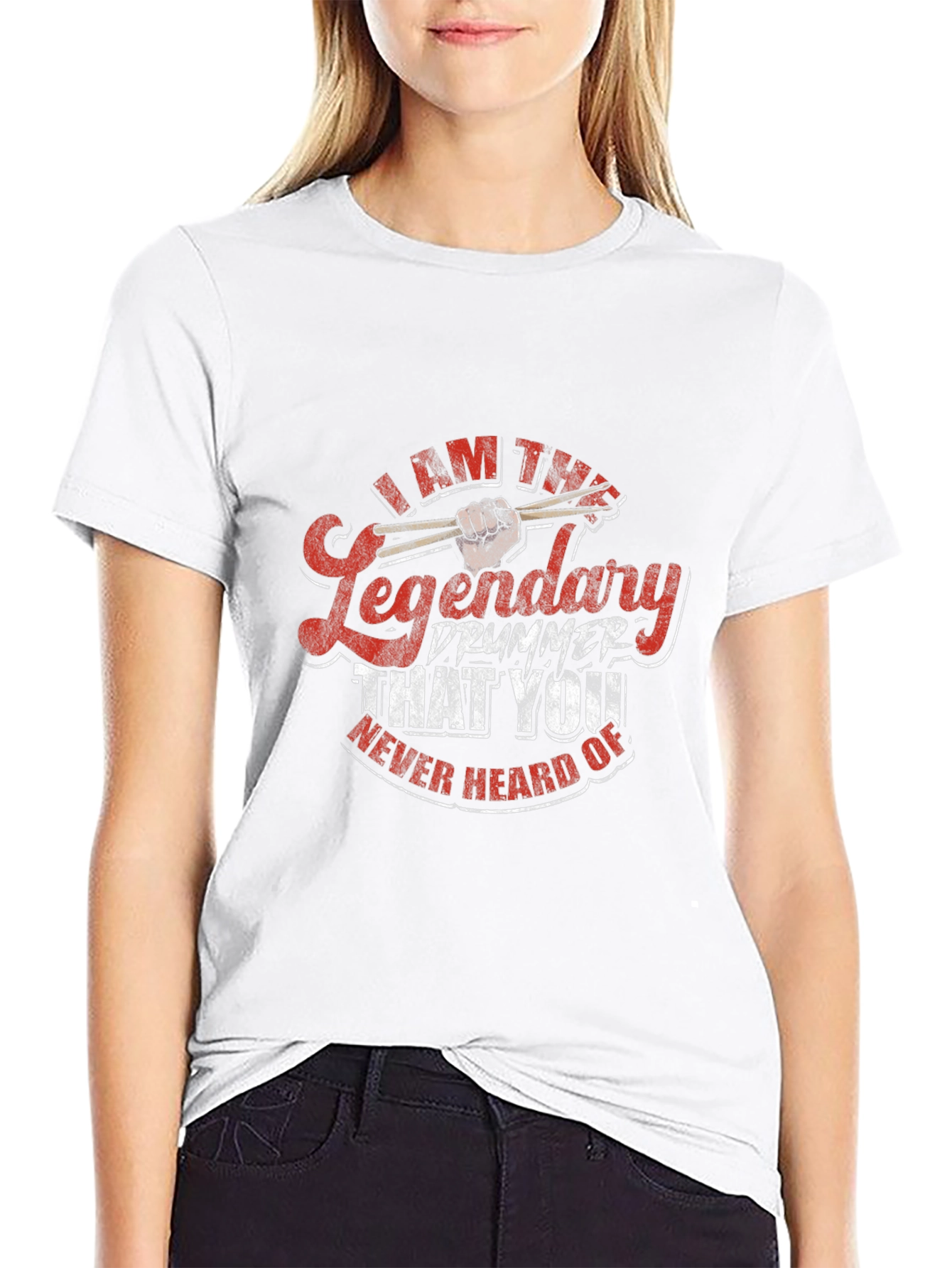 Black Legendary Drummer Graphic T-Shirt - Black Cotton Tee view 9