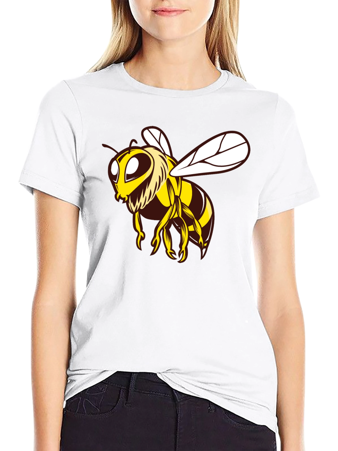 Black Bee Graphic Black T-Shirt view 9