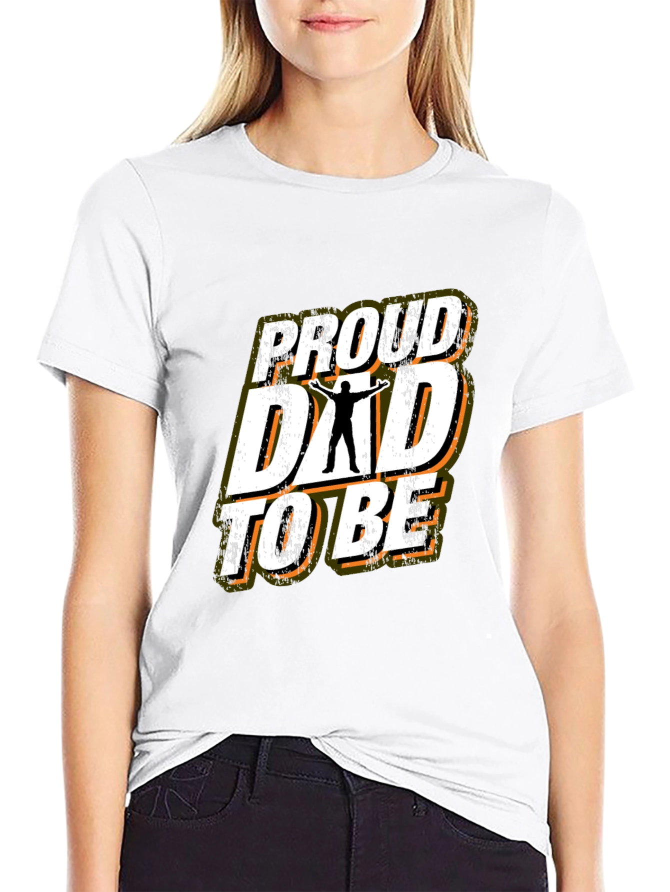 Black Proud Dad To Be Graphic Tee - Black view 9