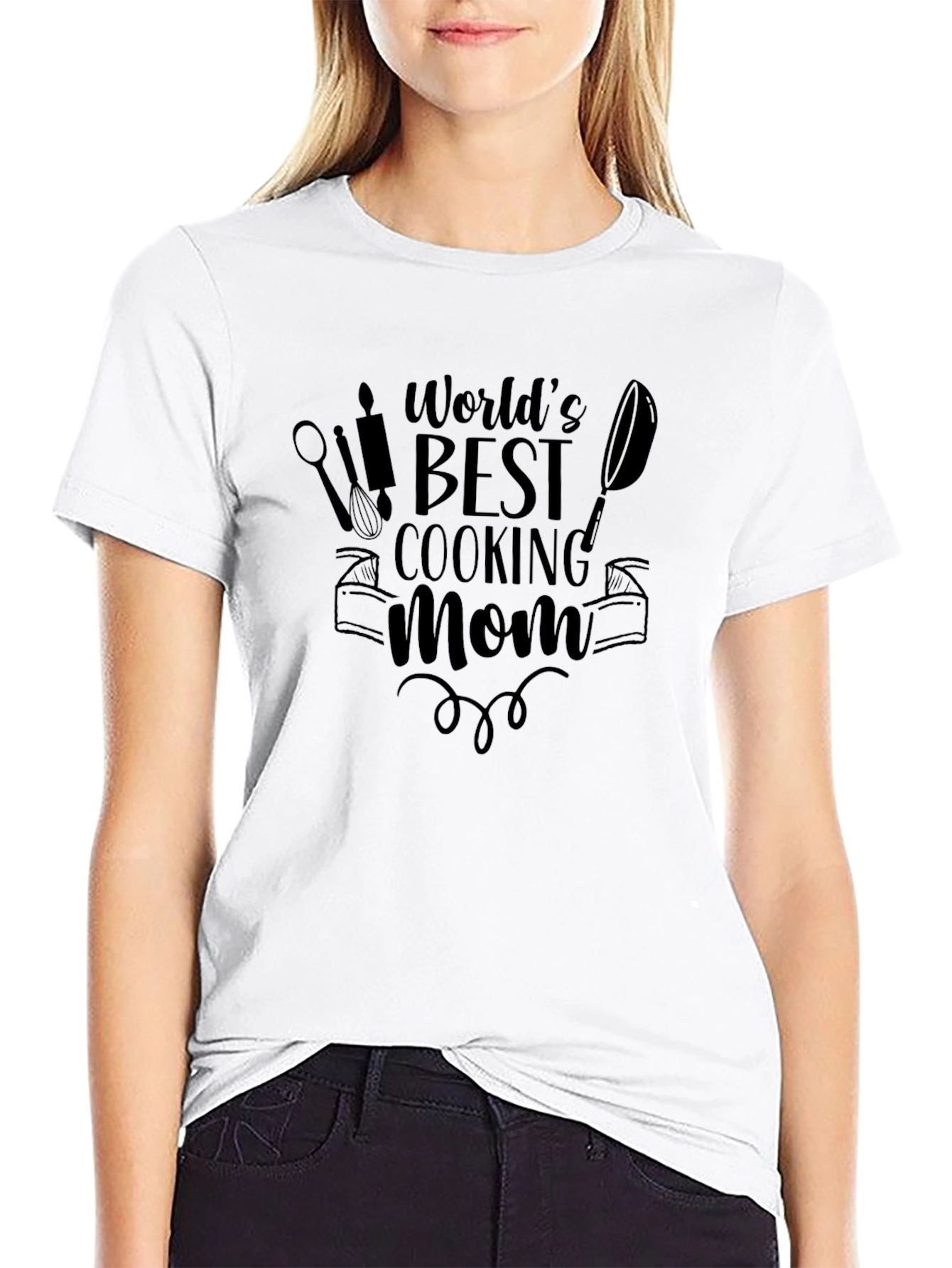 Black World's Best Cooking Mom Graphic Tee view 9