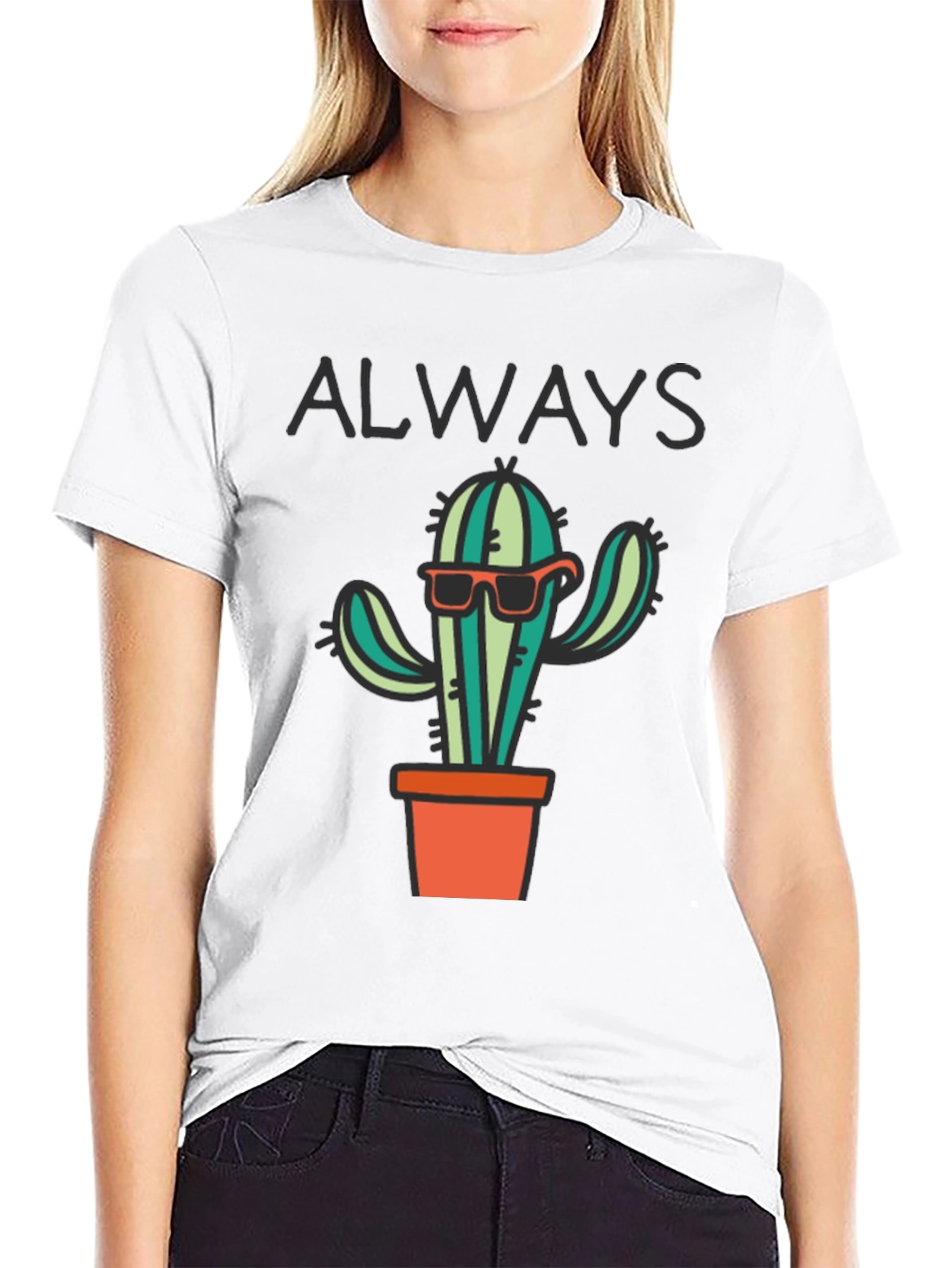 Black Cool Cactus T-Shirt view 9