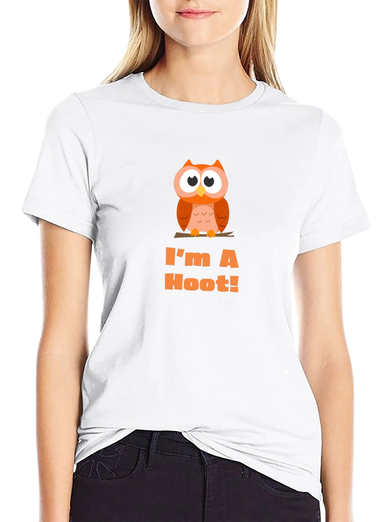 Black I'm A Hoot! Owl Graphic Tee - Black view 9