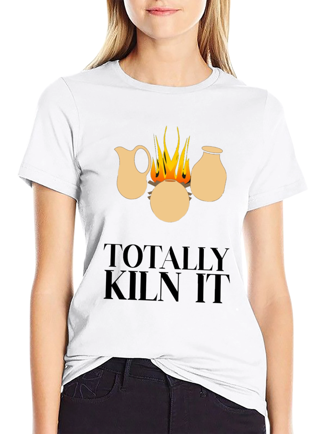 Black Totally Kiln It Pottery T-Shirt view 9