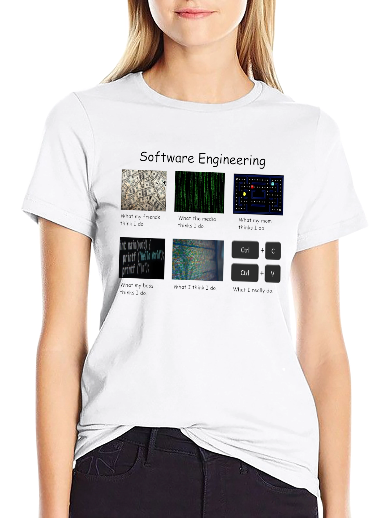 Black Software Engineering Funny Programmer T-Shirt view 9