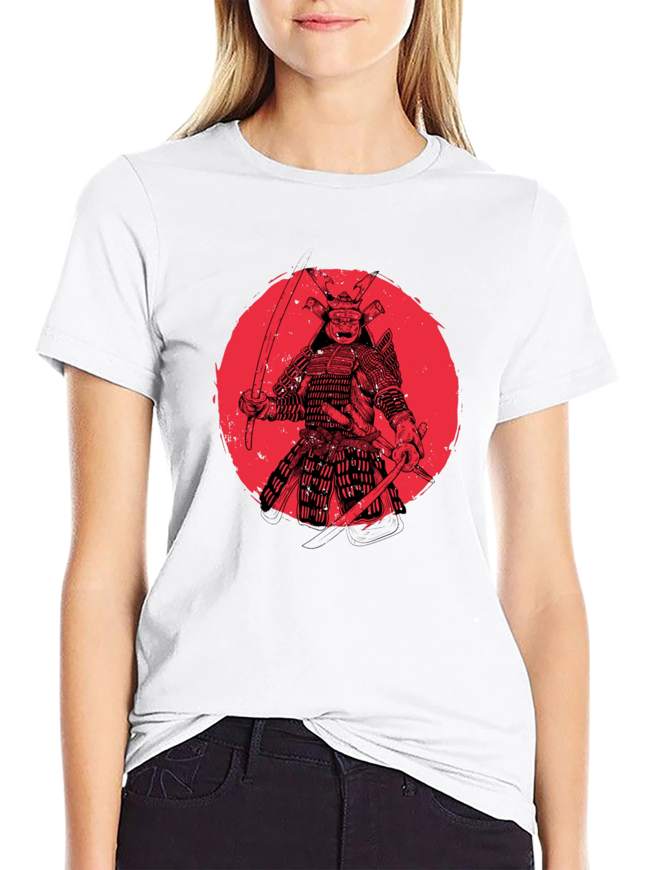 Black Samurai Warrior Graphic T-Shirt - Black view 9