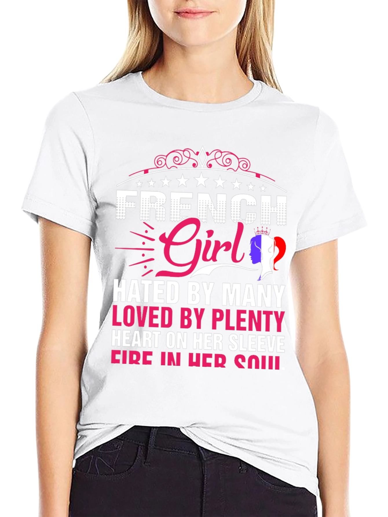 Black French Girl Graphic Tee - Hated By Many Loved By Plenty view 9