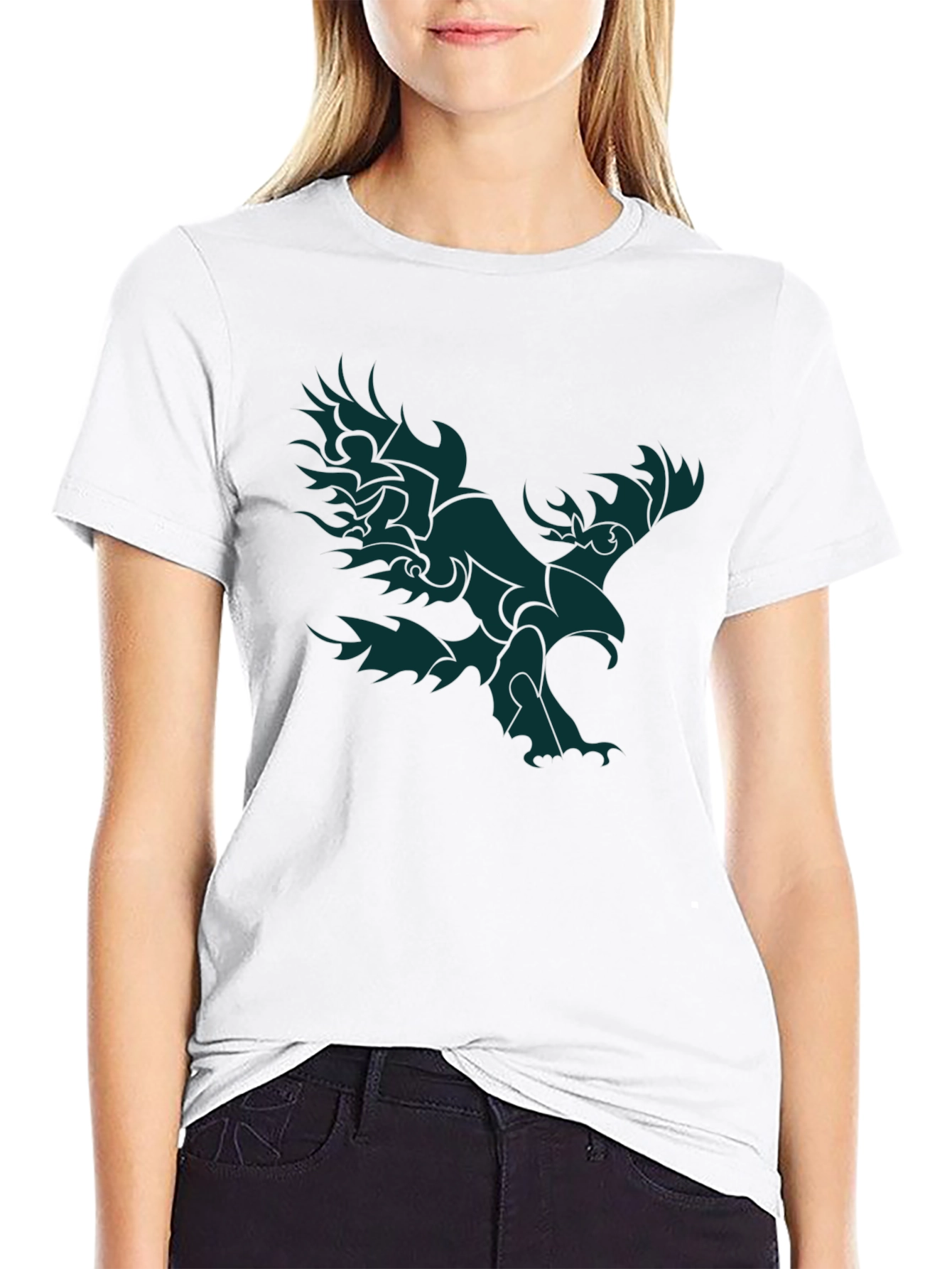 Black Black Eagle Graphic Tee - Men's Stylish Casual Top view 9