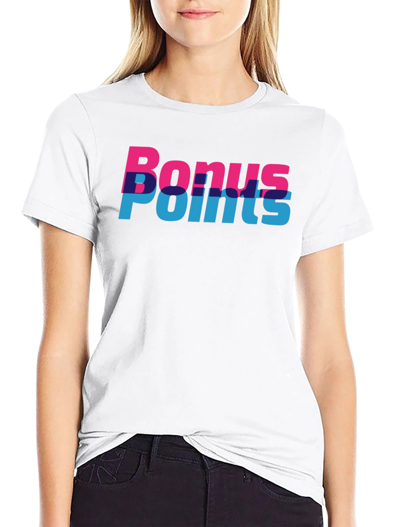 Black Bonus Points Graphic Tee - Black Cotton Shirt view 9