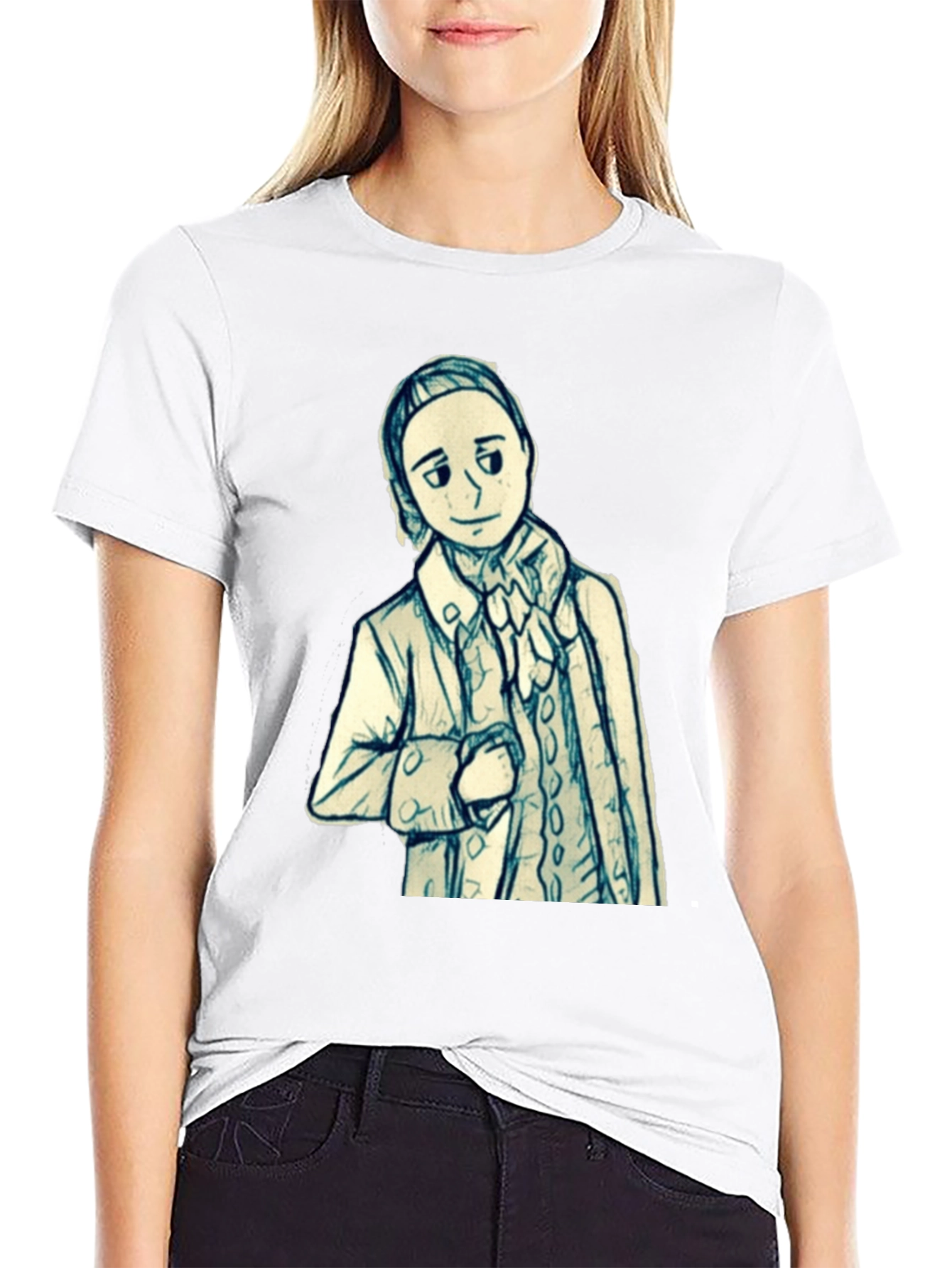 Whimsical Historical Figure Graphic Tee - 9