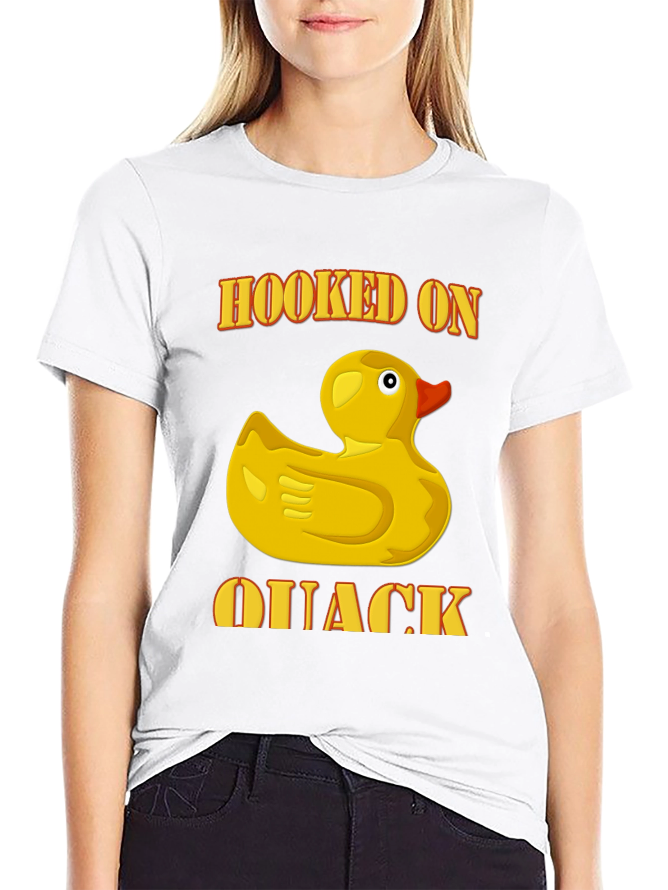 Black Hooked On Quack T-Shirt view 9