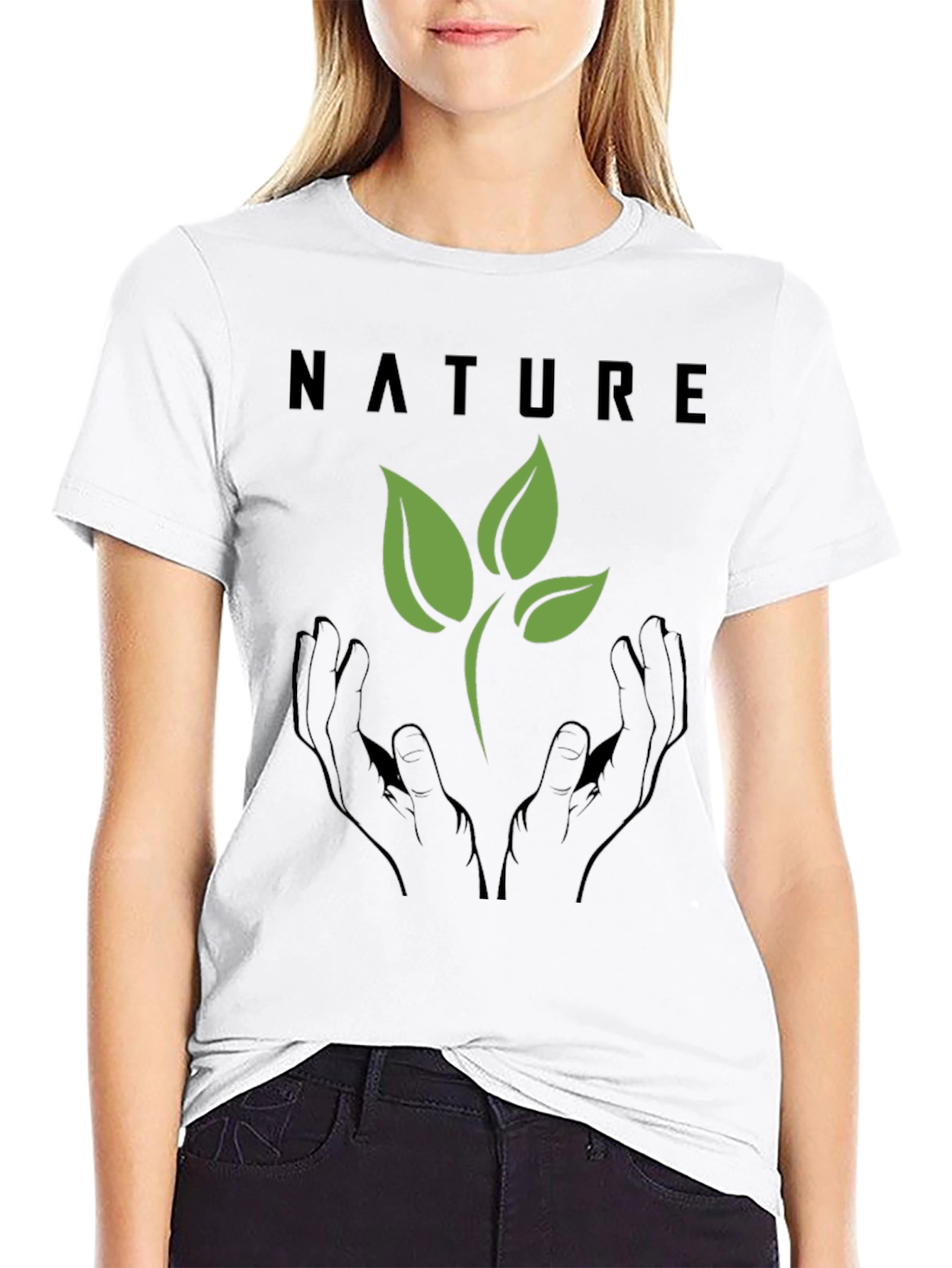 Black Nature Graphic Tee - Eco Friendly Design view 9