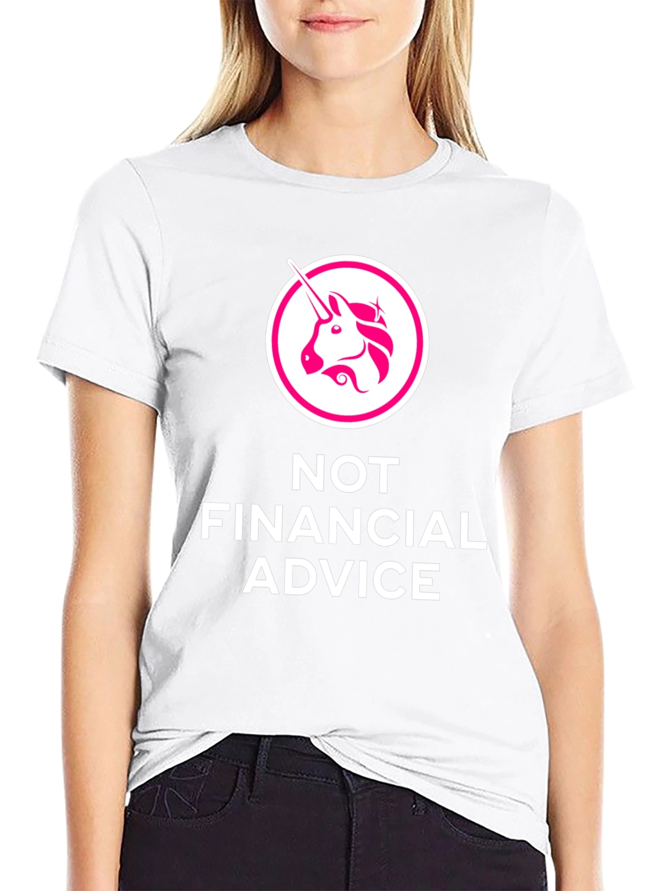 Black Unicorn Crypto T-Shirt - Not Financial Advice Tee view 9