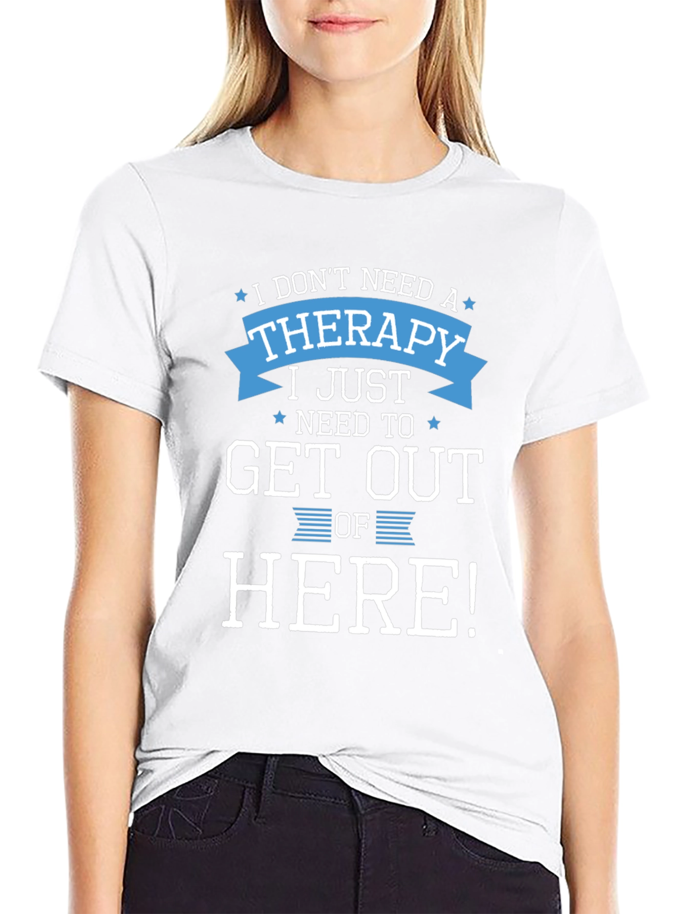 Black Funny Therapy Graphic T-Shirt view 9