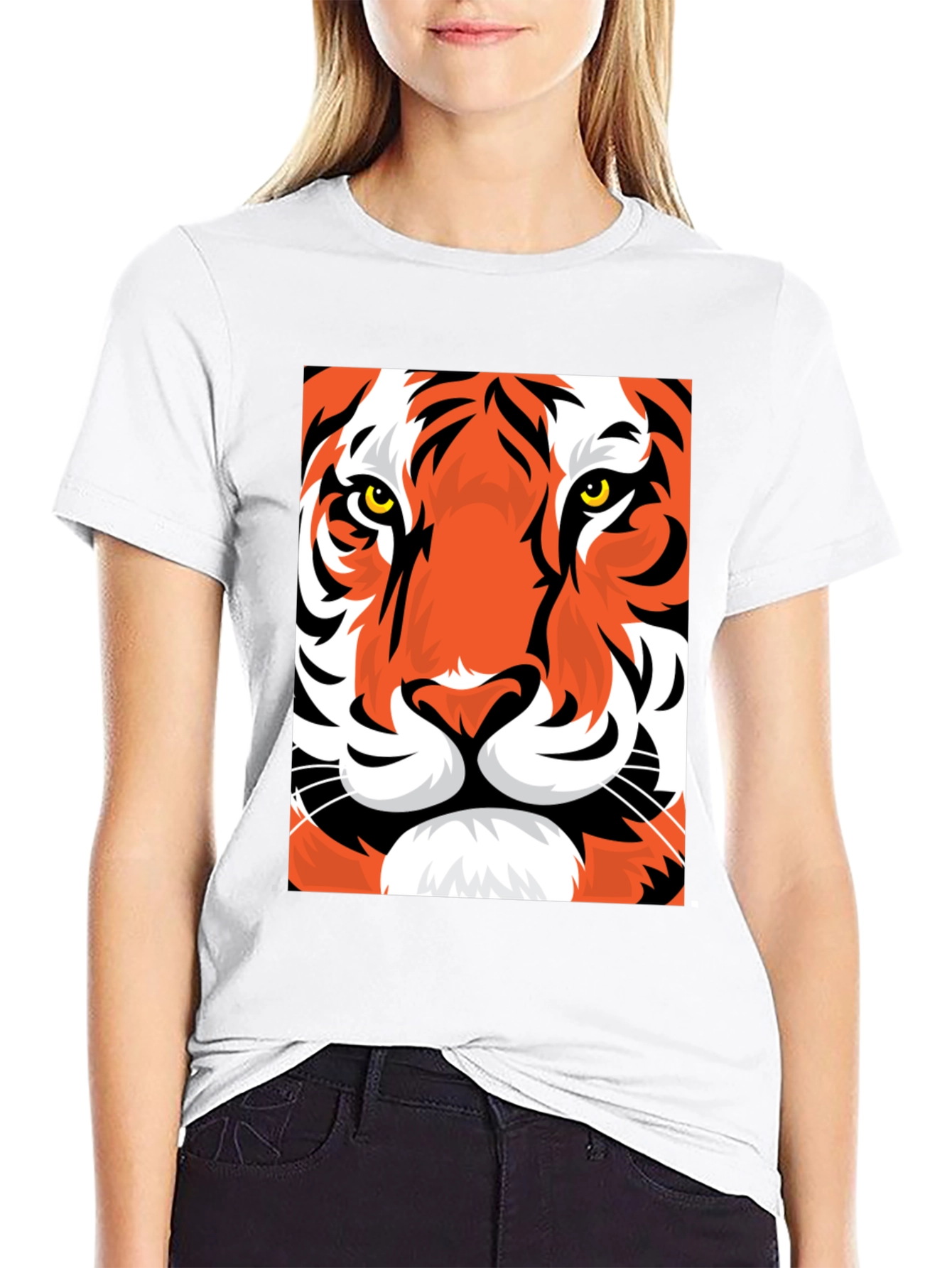 Black Tiger Graphic Tee - Bold Animal Print T-Shirt view 9