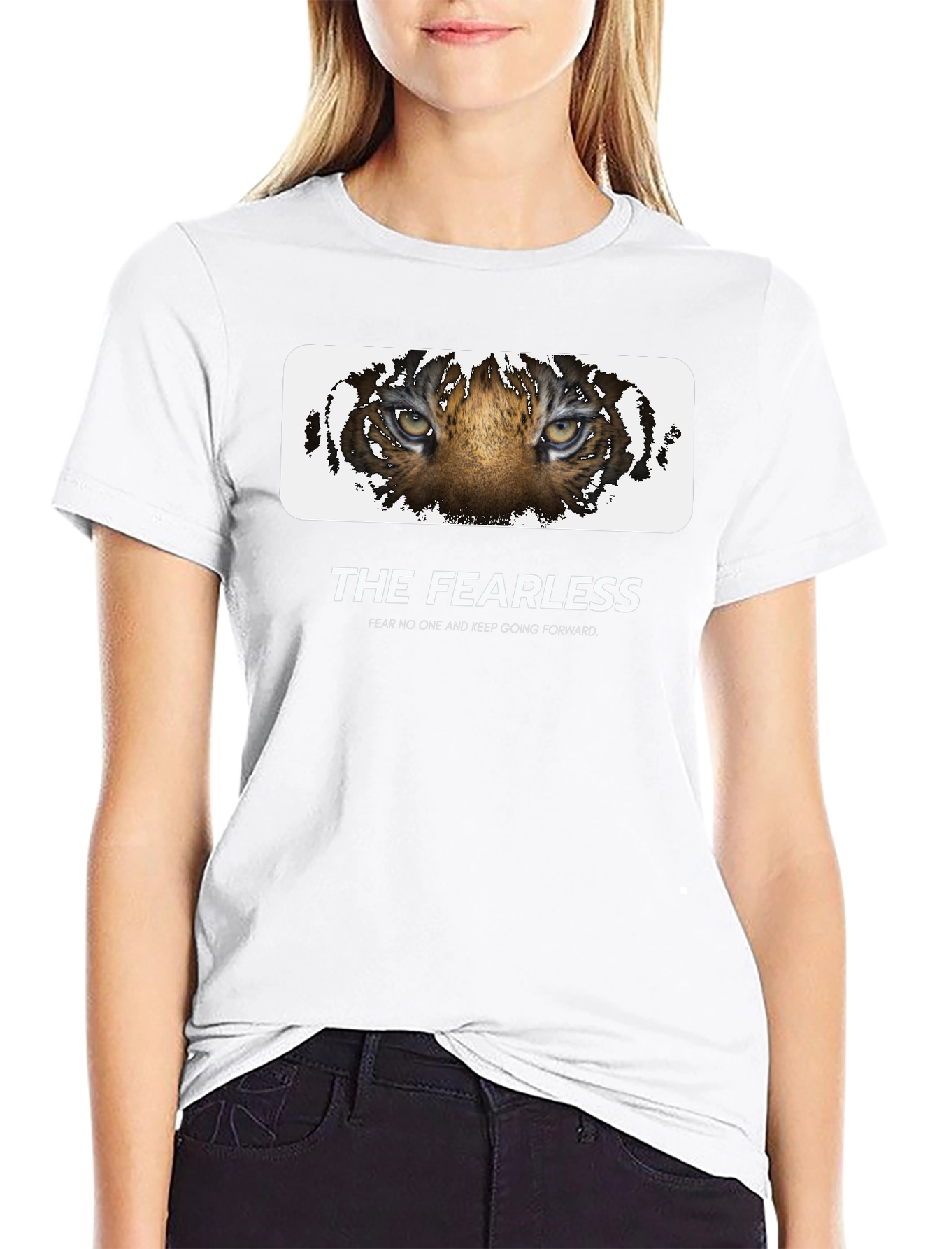 Black The Fearless Tiger Graphic Tee - Black Cotton view 9