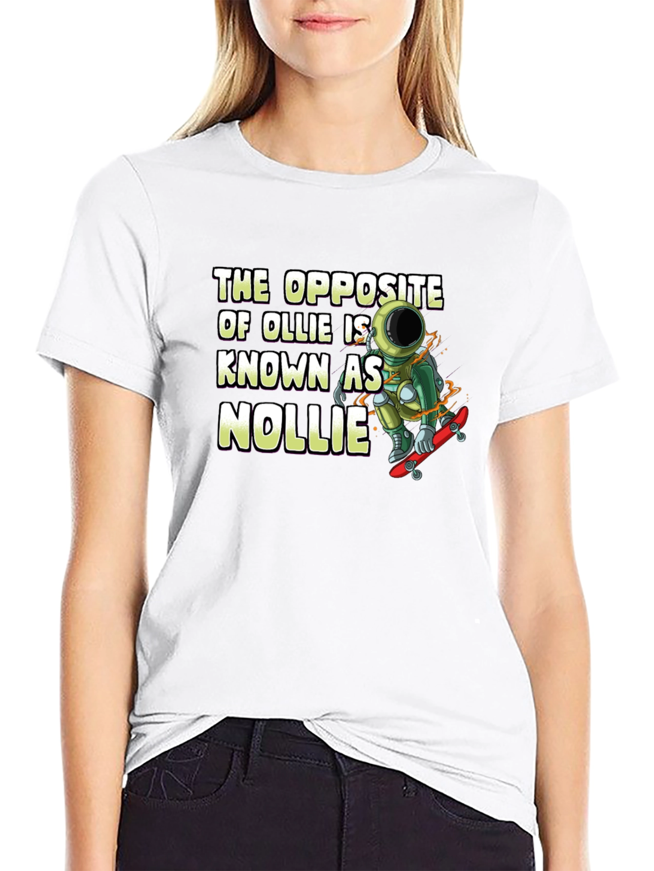 Black Nollie Astronaut Graphic T-Shirt view 9