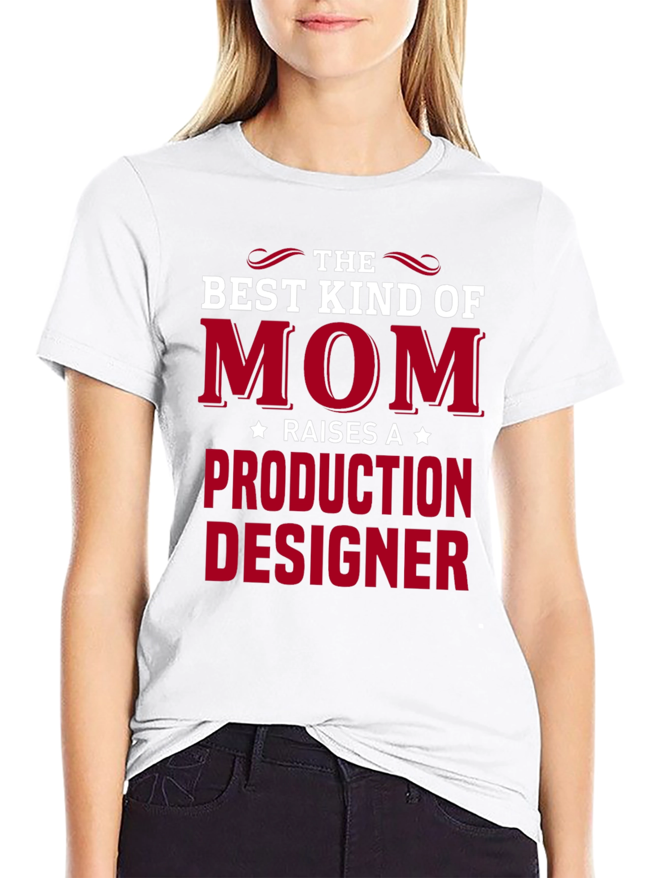 Black Best Kind of Mom Production Designer T-Shirt view 9