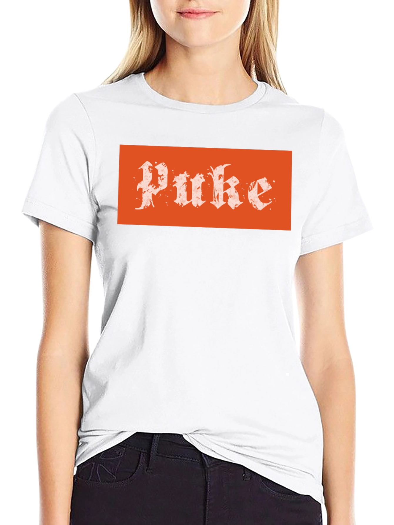Black Puke Graphic T-Shirt - Grunge Style view 9