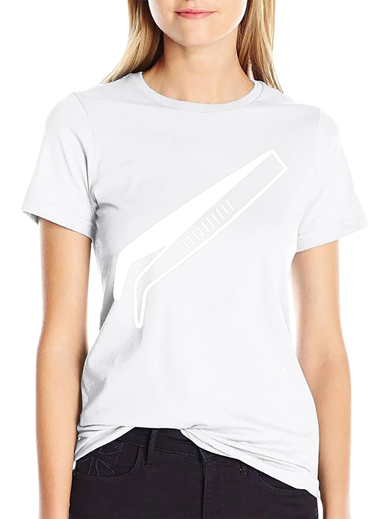 Black Cool Tweezers Graphic Tee - Black Cotton T-Shirt view 9