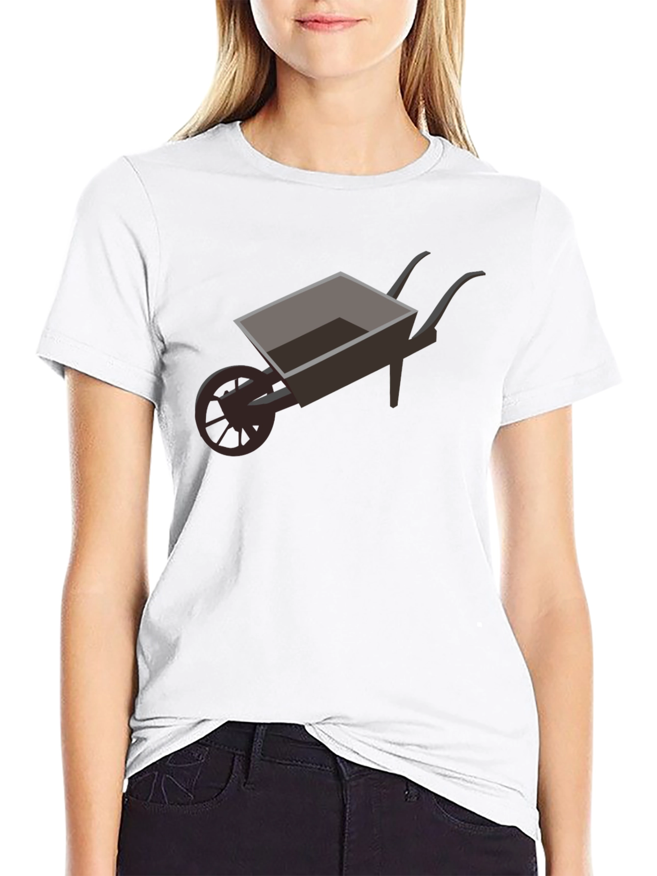Black Novelty Wheelbarrow Graphic Tee - Black view 9