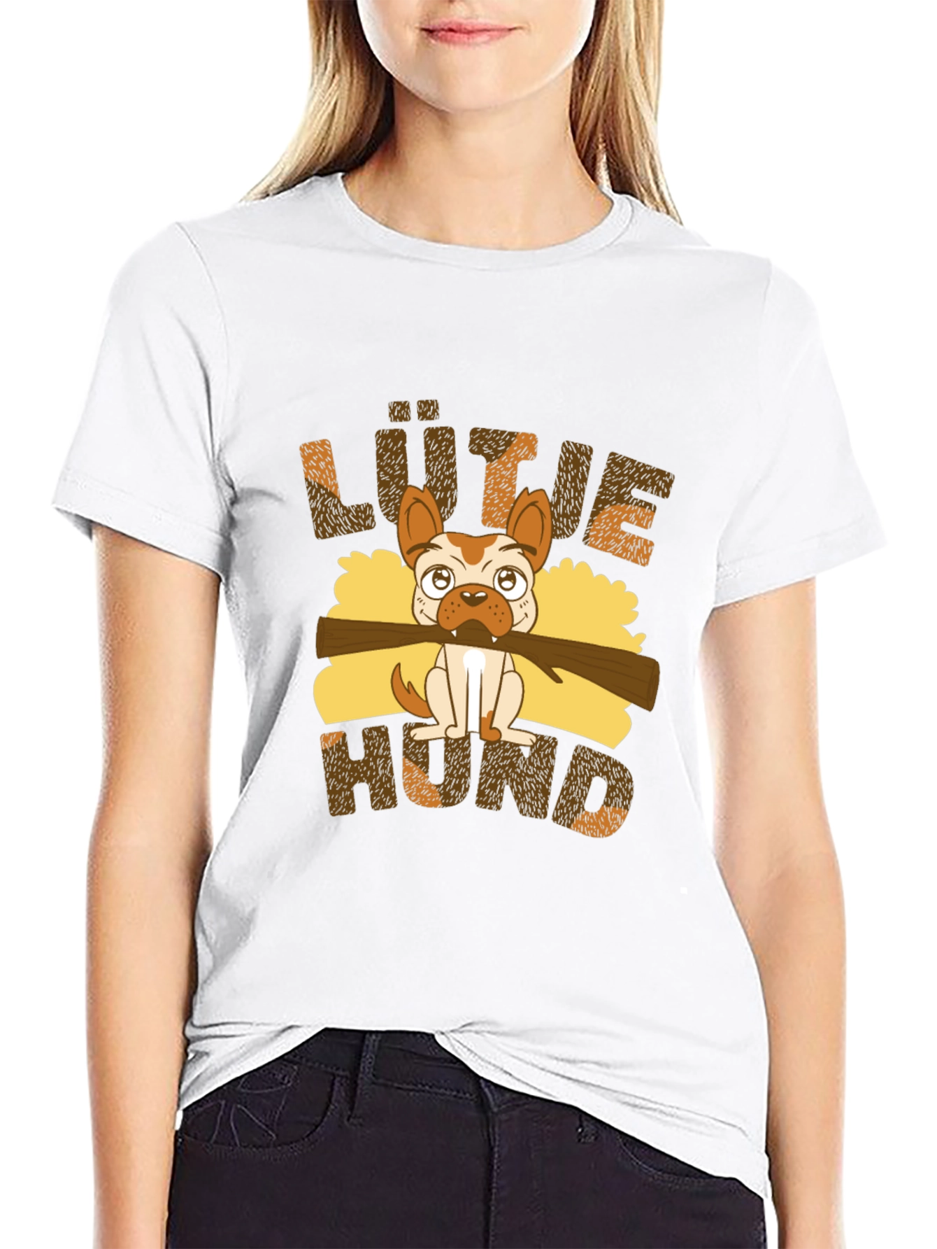 Black Lütje Hund Dog Graphic T-Shirt view 9