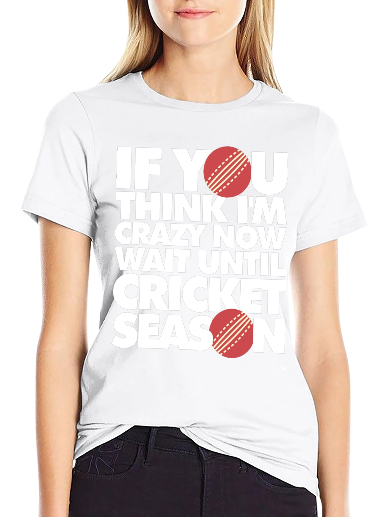 Black Cricket Season T-Shirt - Funny Sports Tee view 9