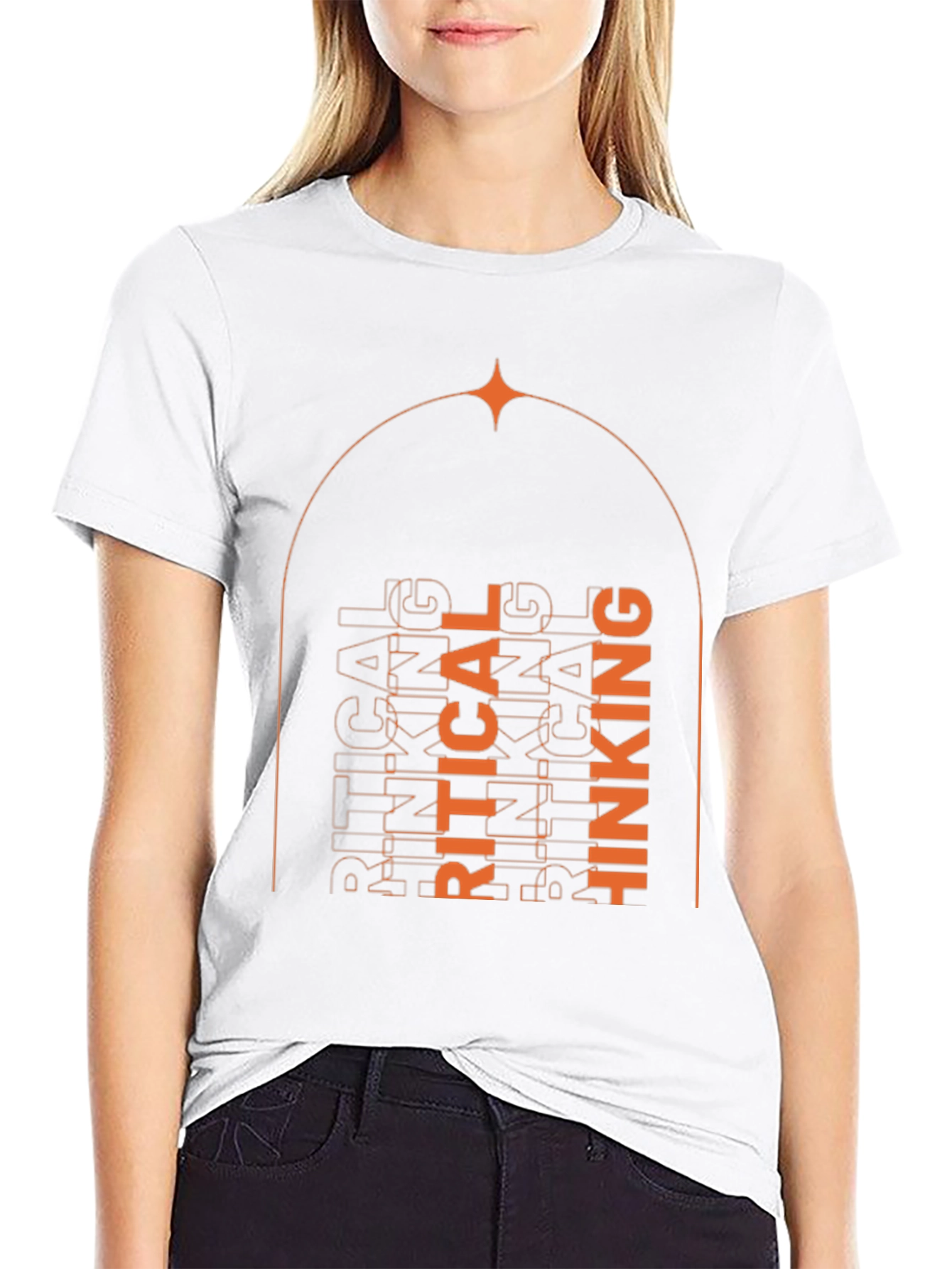 Black Critical Thinking Graphic Tee - Unisex Black T-Shirt view 9