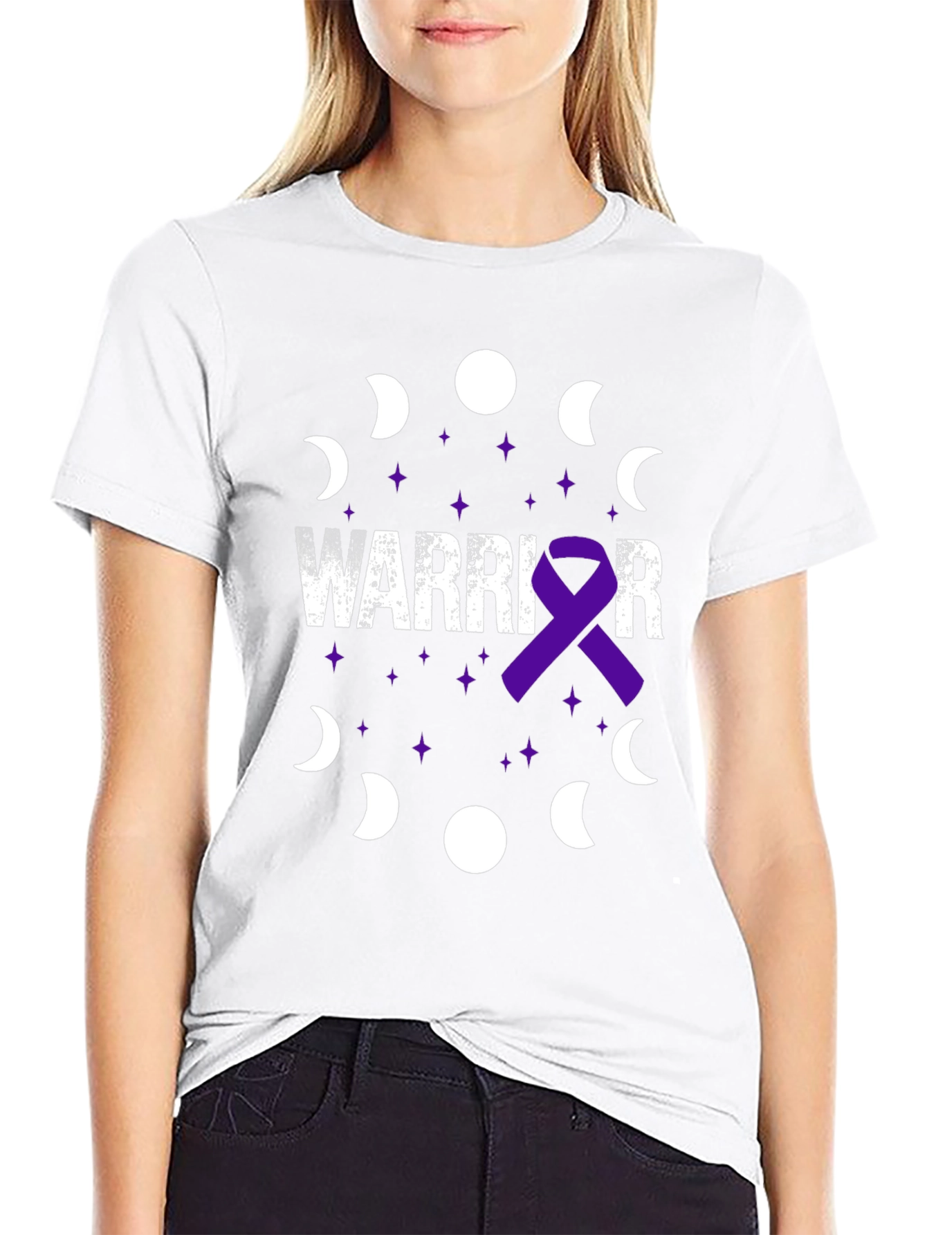 Black Warrior Awareness Ribbon T-Shirt view 9