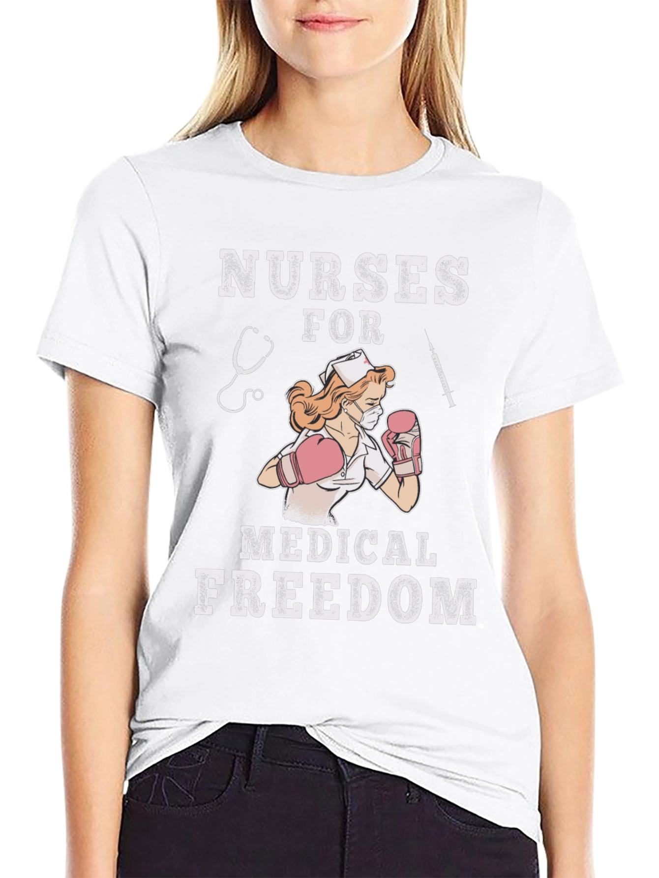 Black Nurses for Medical Freedom T-Shirt view 9